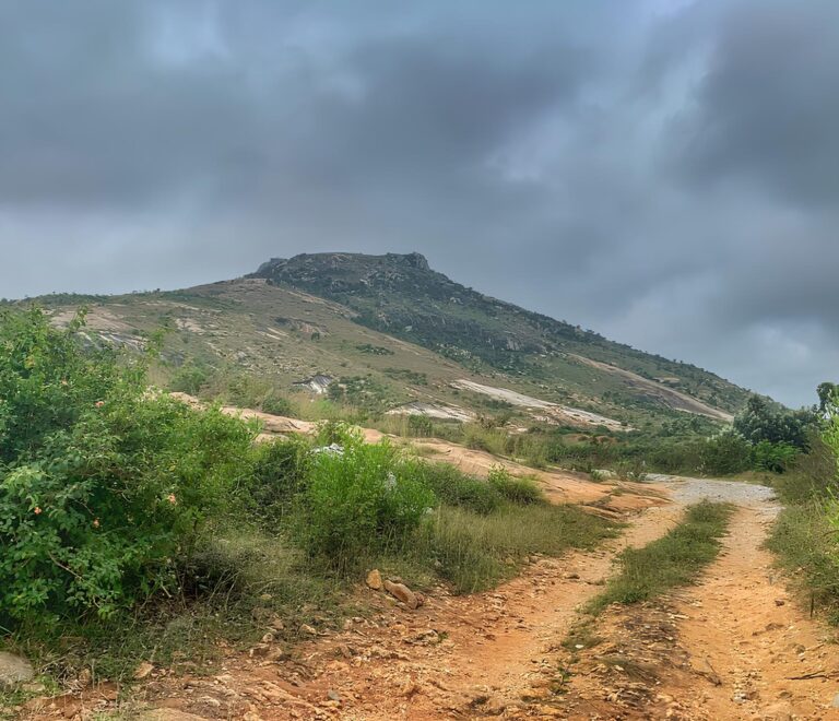 Kaurava Kunda hill view from the base near Chikkaballapur.