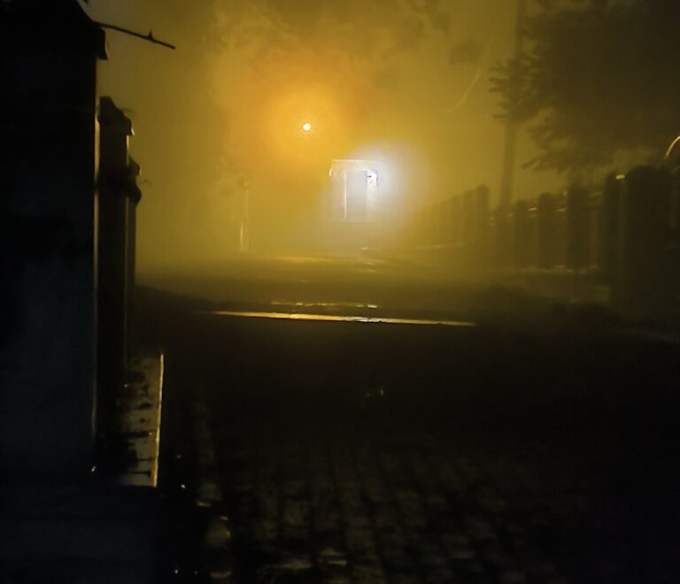 Misty sunrise over Nandi Hills